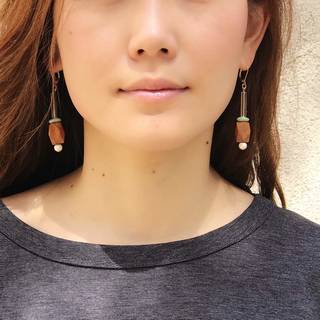 異素材ミックスに配色カラーが目を惹くトレンドライクなピ...