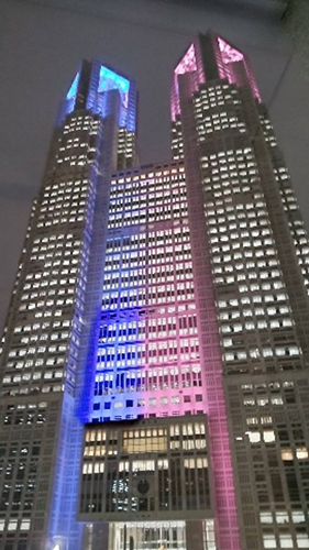都庁ライトアップの写真