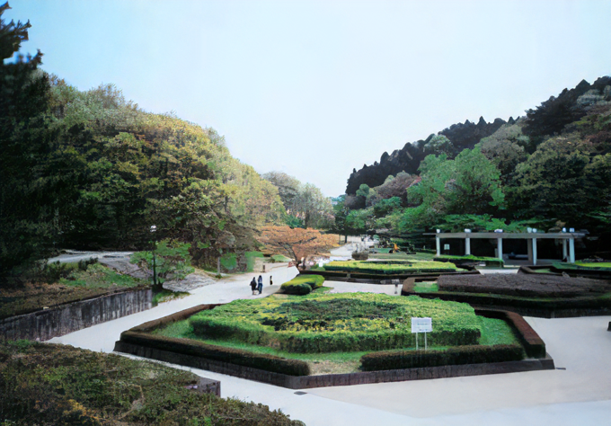 台原森林公園の近代庭園