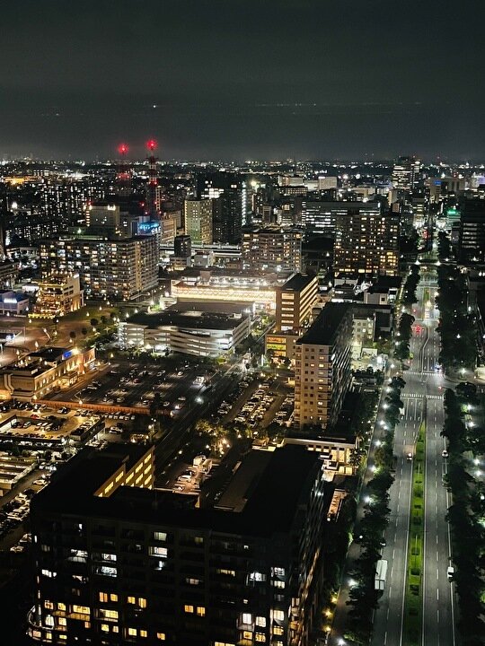 千葉ポートタワーから望む夜景