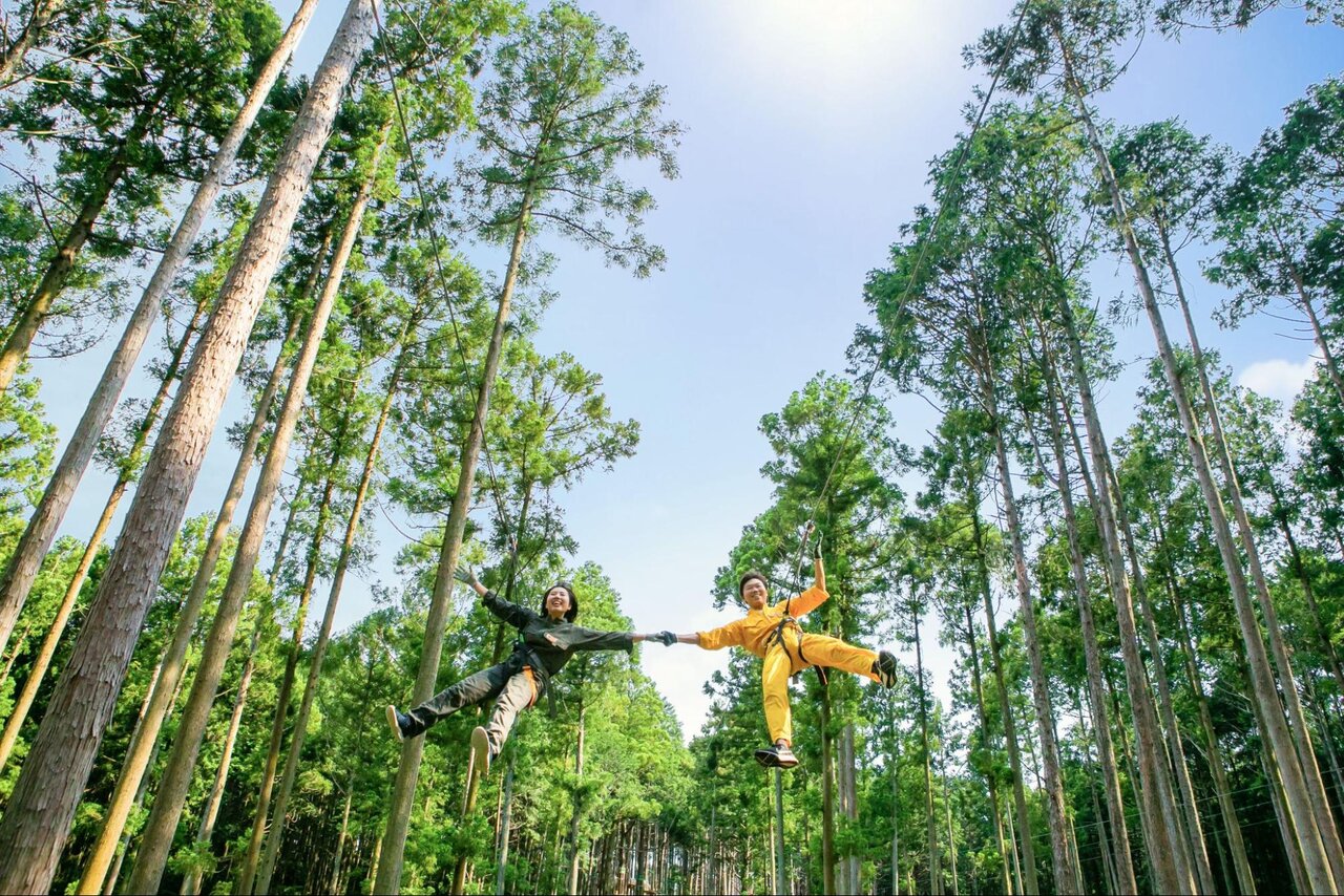 アドベンチャーパーク オドルの森のダブルジップスライド