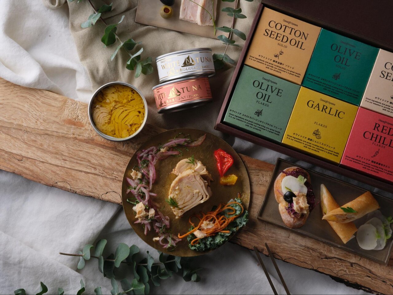 お皿に盛り付けられたオーシャンプリンセスホワイトツナ