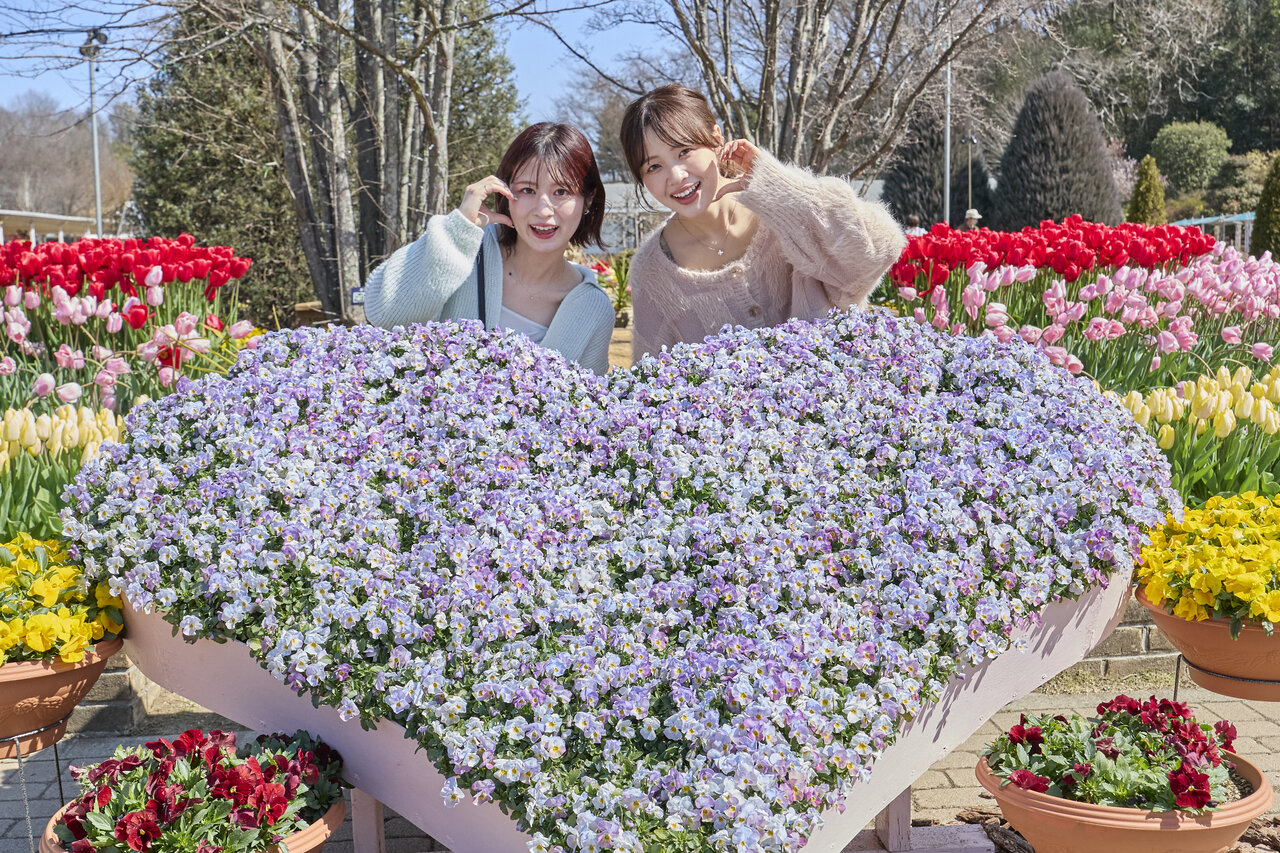 フォトスポットで写真を撮る女性達