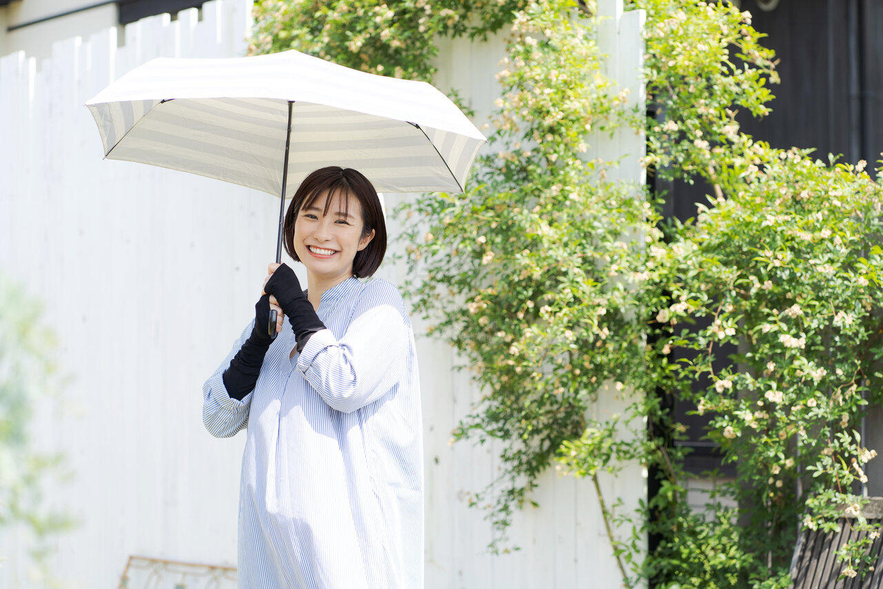 日傘をさした女性