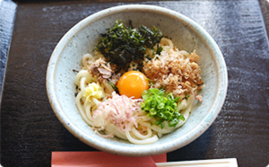 堂ヶ島食堂の塩カツオうどん