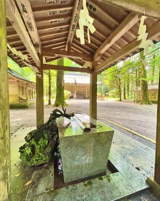 二岡神社の手水鉢