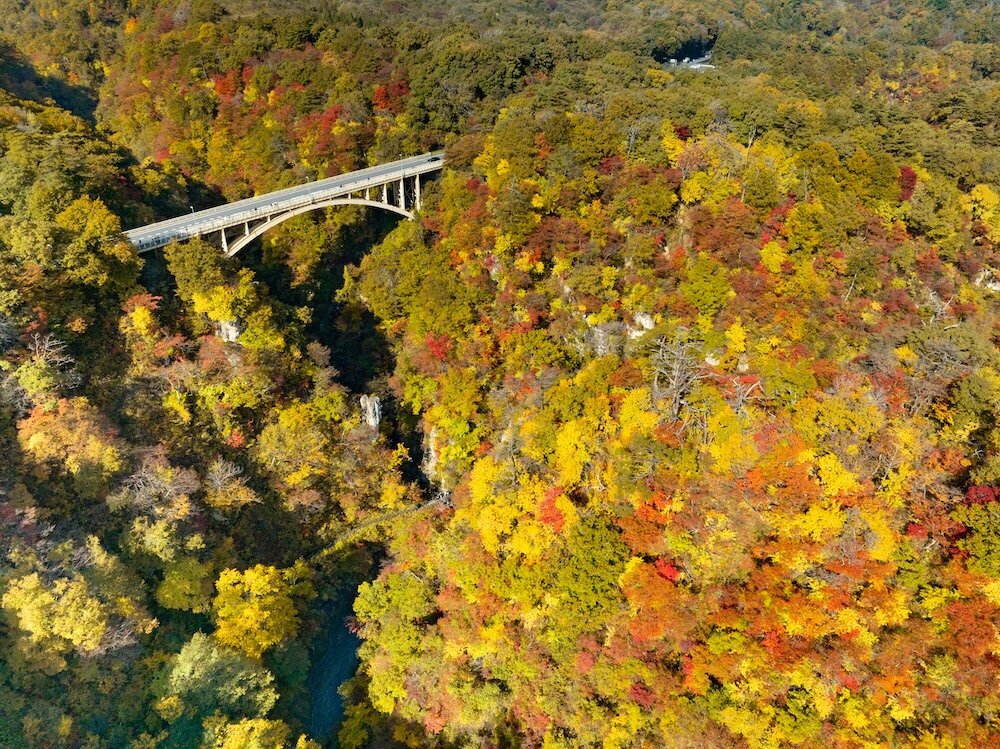 紅葉が美しい鳴子峡