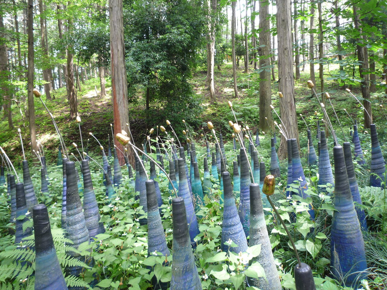 笠間芸術の森公園の陶製オブジェ