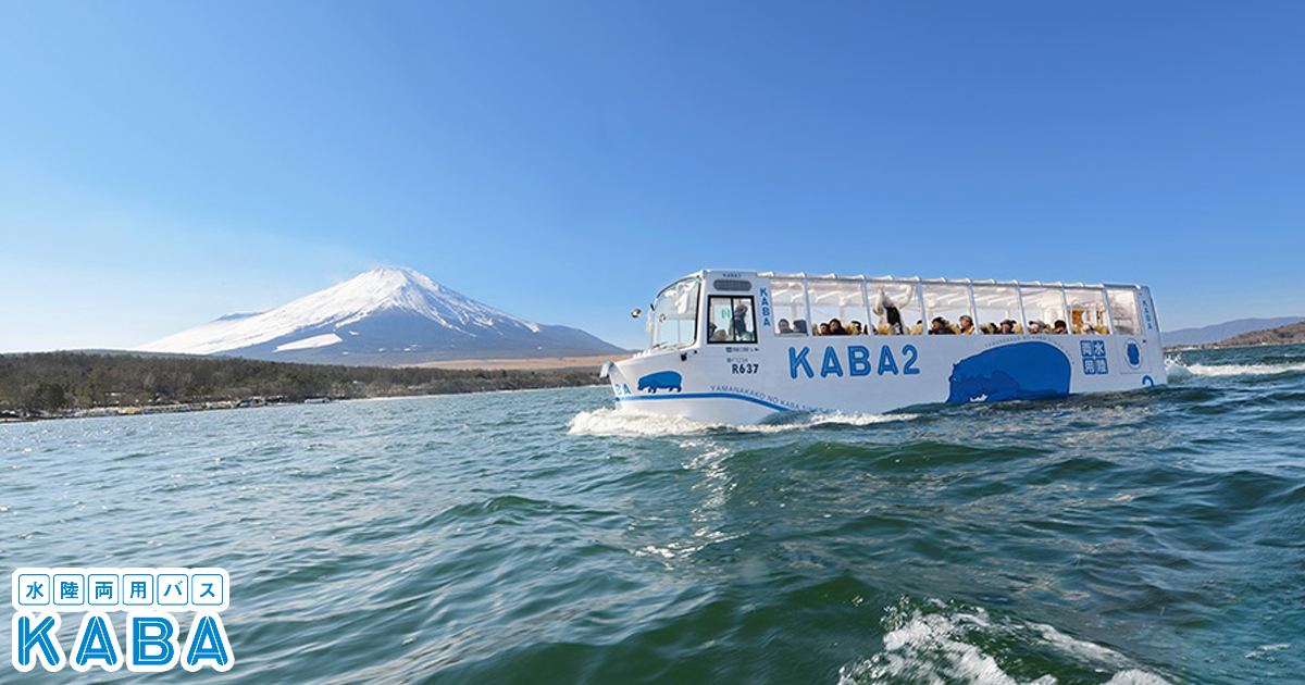 水陸両用バス 山中湖のKABA