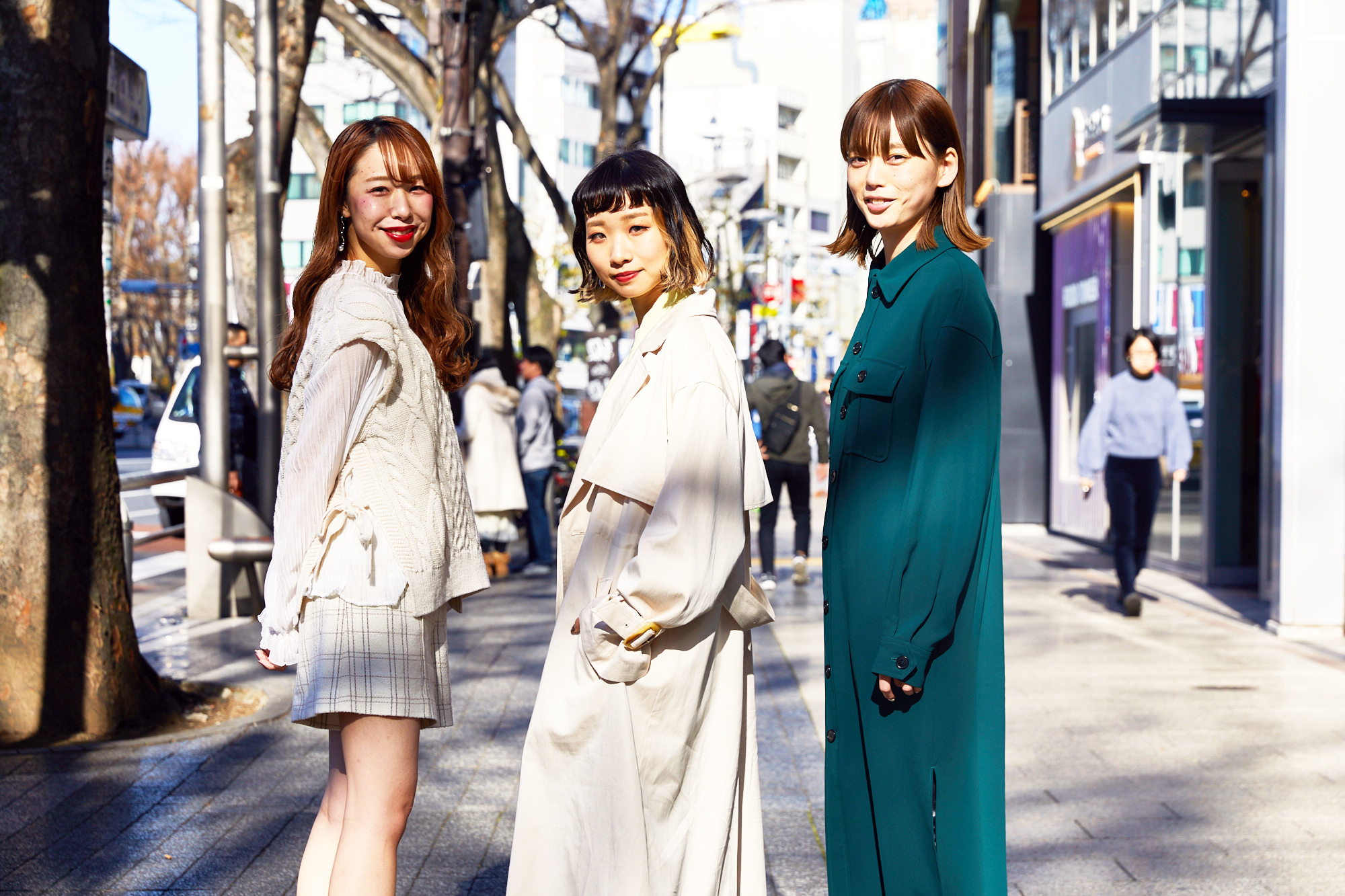 PAGEBOY(ページボーイ)のプレスHinechi(ひねち)さん、LOWRYS FARM(ローリーズファーム)のhaanaaaee(はなえ)さん、Heather(ヘザー)のプレスNENE(ねね)さんの画像