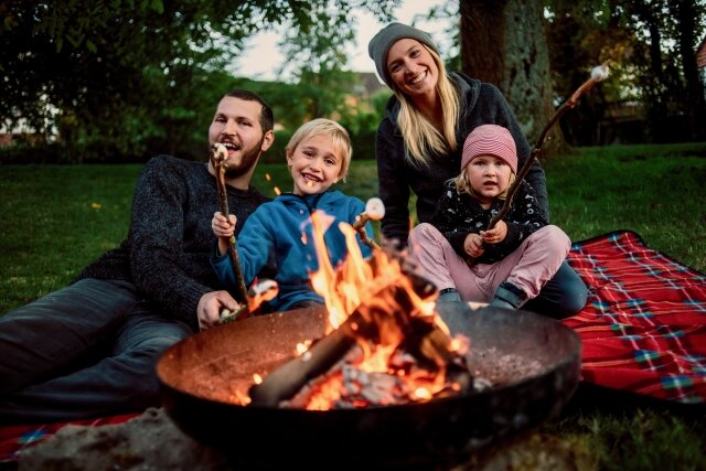 冬のバーベキュー,家族
