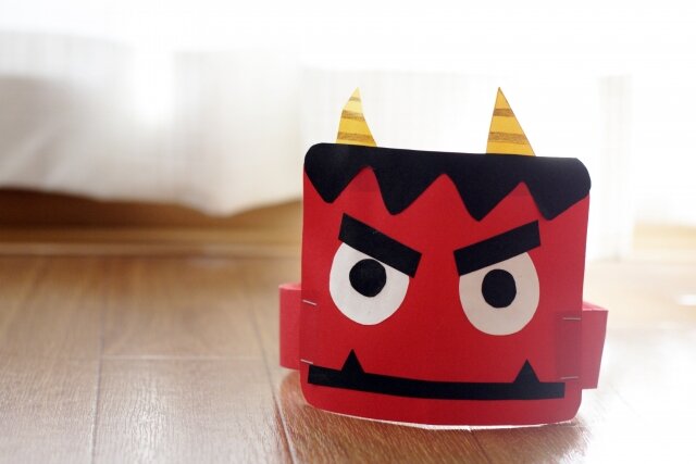 鬼のお面,手作り