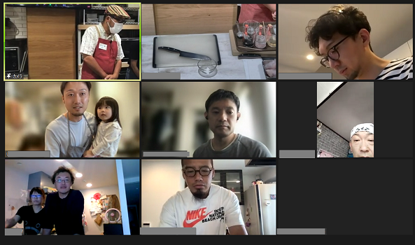 「自炊男子塾」第3回、zoom越しにオンライン参加の方の自己紹介