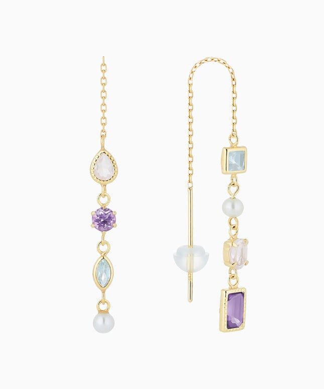 フェスタリアのK10YG アメシスト・ブルートパーズ ピアス