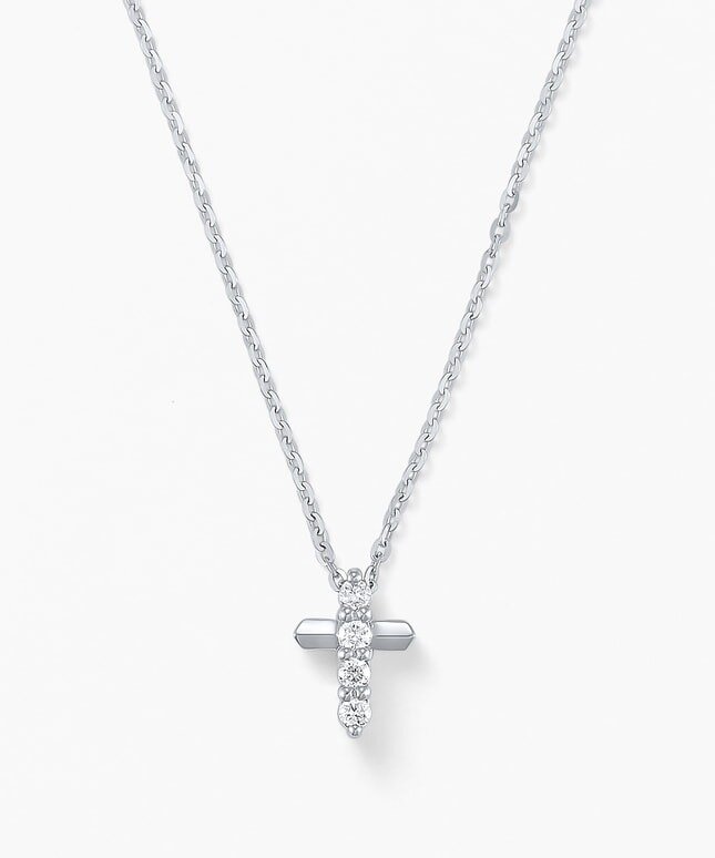 フェスタリアのK10WG ダイヤモンド ネックレス