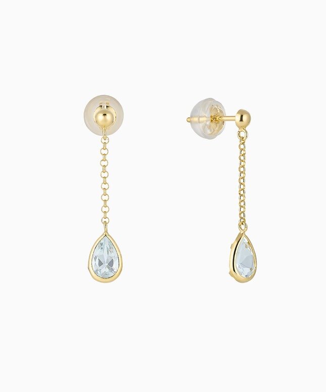 フェスタリアのK10YG アクアマリン ピアス