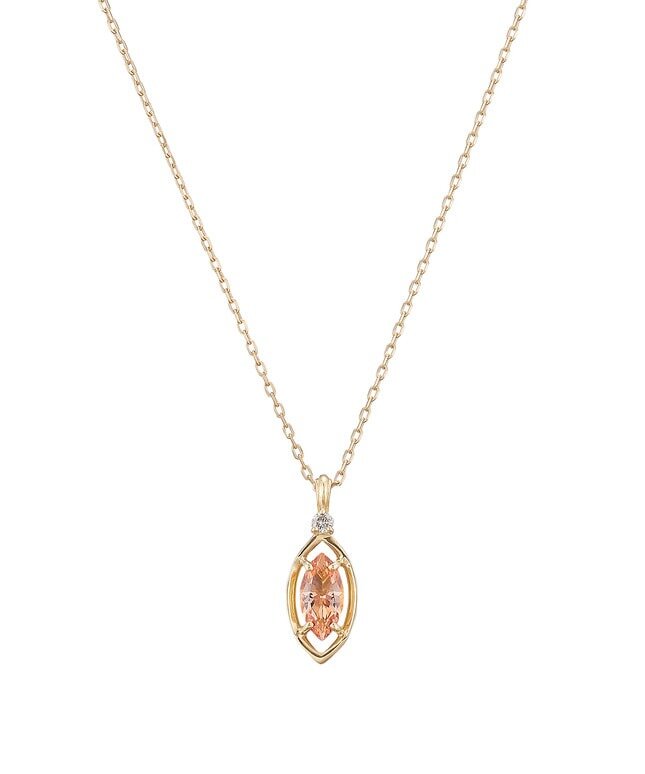 フェスタリアのK18YG トパーズ・ダイヤモンド ネックレス