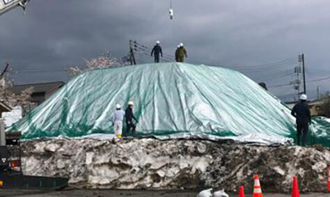 〝雪〟450㌧、9月まで保存/排雪の冷房利用で検証/太陽工業が協力