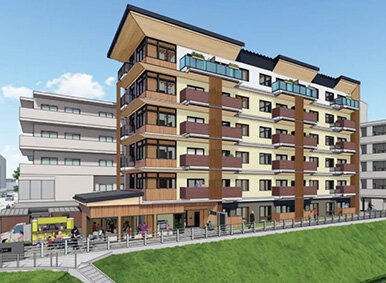 横浜住宅公社、６階建て木造賃貸２９戸／市が尾駅３分でＺＥＨ水準