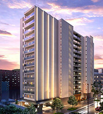 民泊対応新築マンション／札幌中央区で１４階建て９１戸／長谷工不