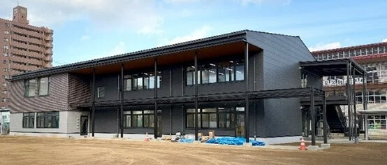 三井Ｈと三井不が先進事例／福島市で木造校舎増築／準耐火で現し仕上げ