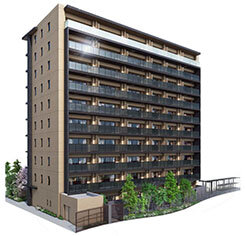 大阪茨木で分譲１０階建て全５９戸／コスモスイニシア