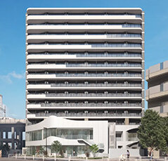 品川駅港南口で複合型賃貸／１４階建て全１０７戸／日鉄興和不
