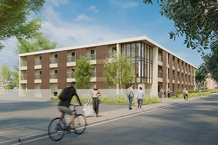 成蹊大学生寮建設に参画／木造延べ３５００ｍ２／三井ホーム