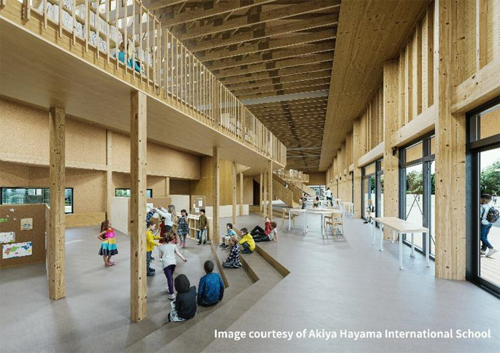 木造で最大２８メートルスパン／「秋谷葉山国際学園」を着工／三井ホーム