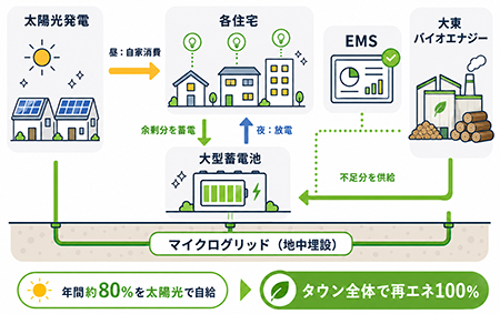 大東建託　まち全体で電力を融通／千葉市の大規模街区開発で／ＺＥＨ３３０戸以上、太陽光計１８００ｋＷ