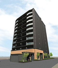 守口市で10階建て52戸／和モダン賃貸のマンション／プレジオが着工