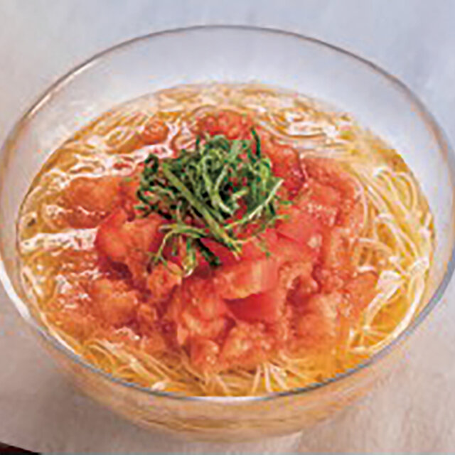 すりおろしとまとそうめん