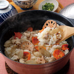 乾燥根菜で鶏めし