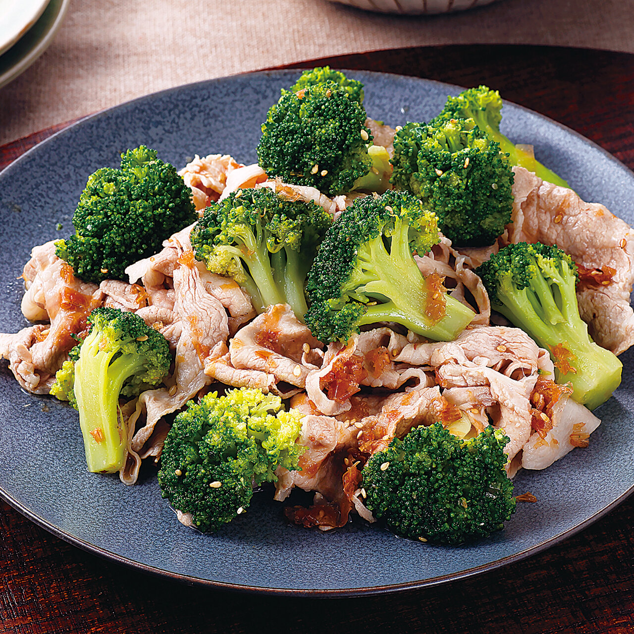 ブロッコリーと豚しゃぶのおかか和え