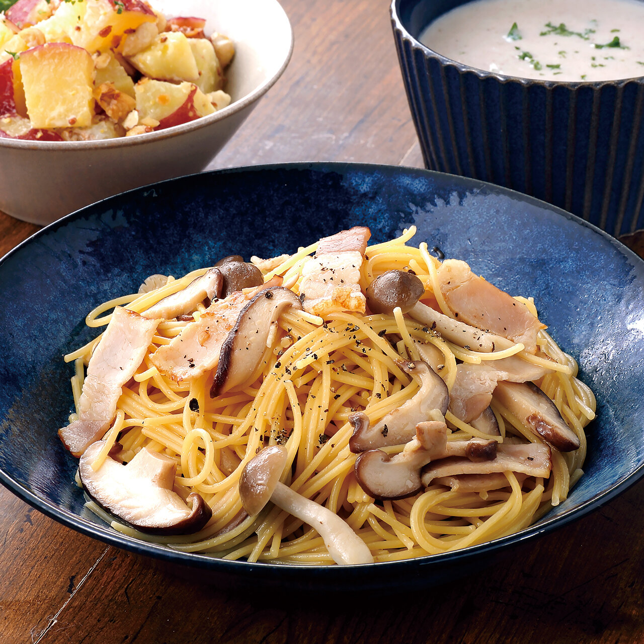 きのこの和風パスタ