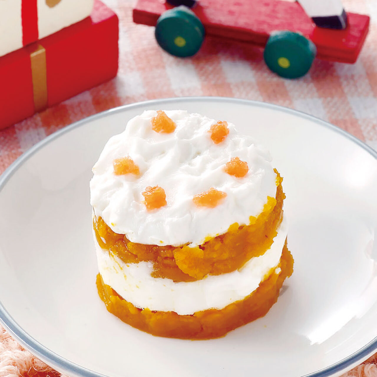 かぼちゃとヨーグルトの重ねケーキ