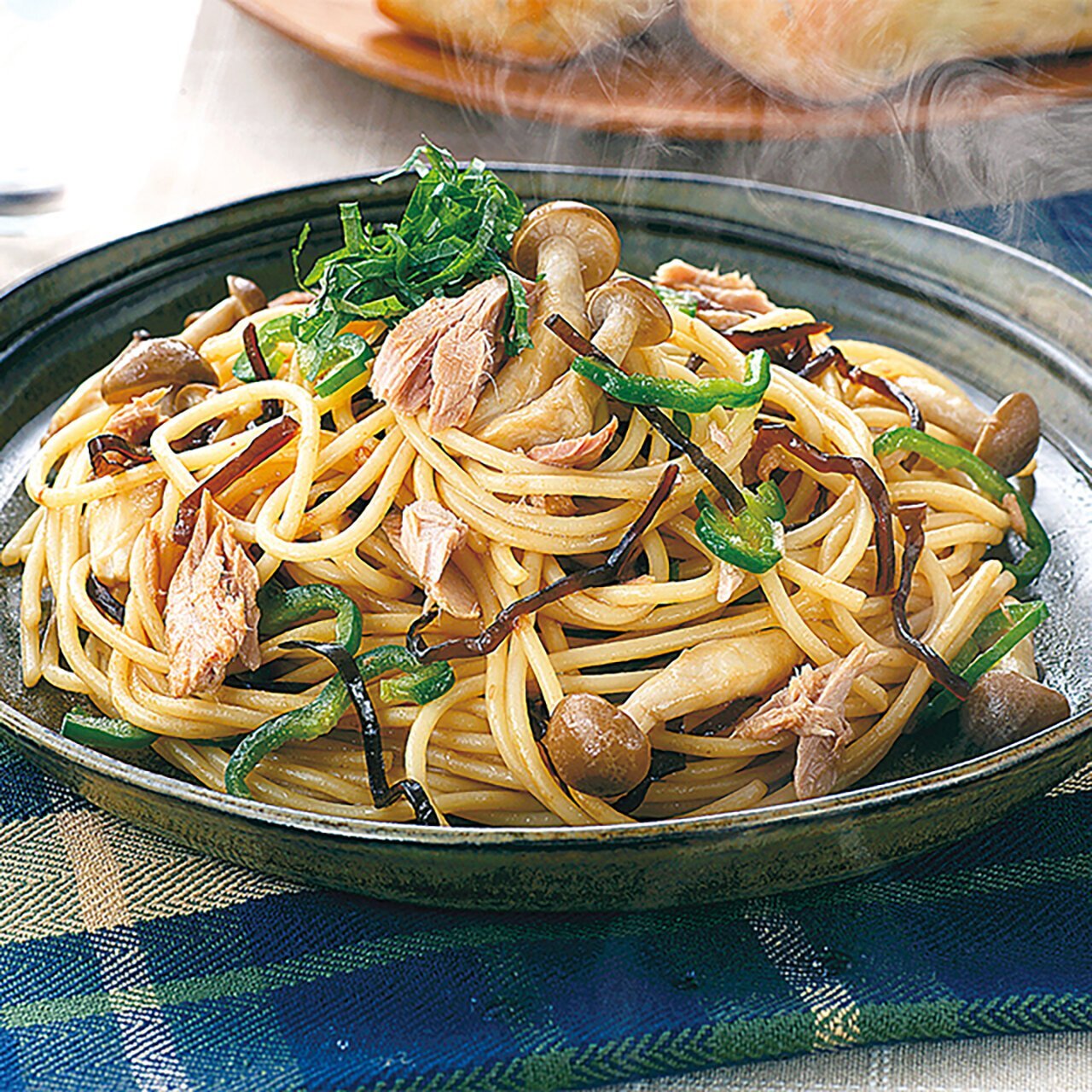 しそ昆布で和風パスタ