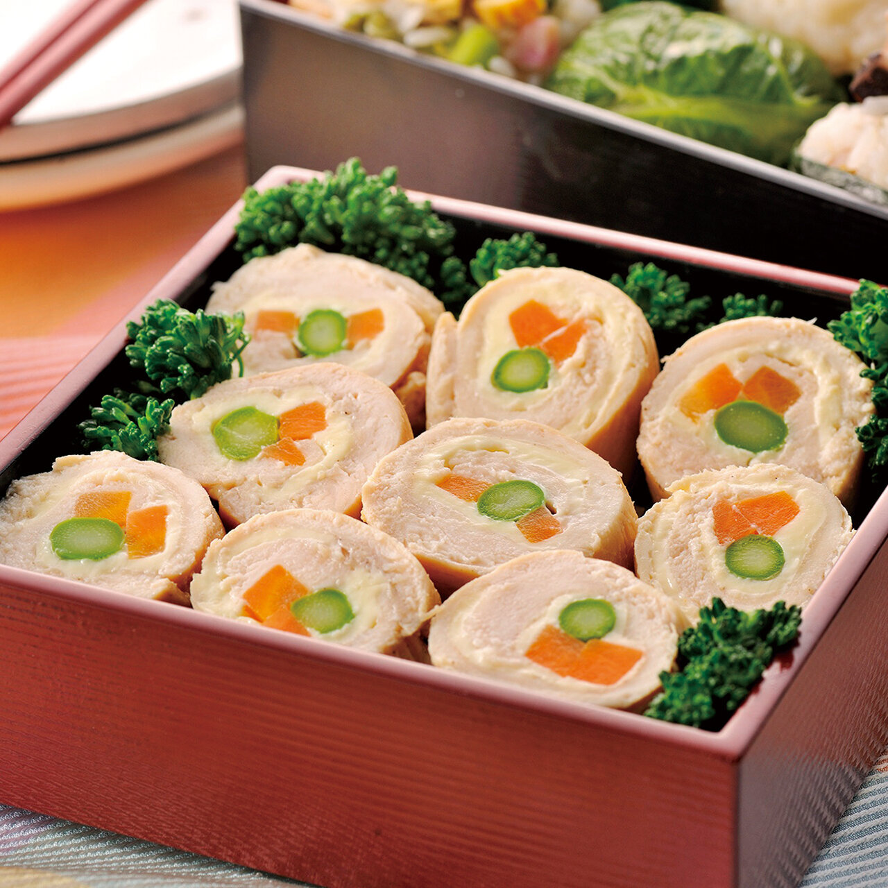 ササミの春野菜チーズ巻き