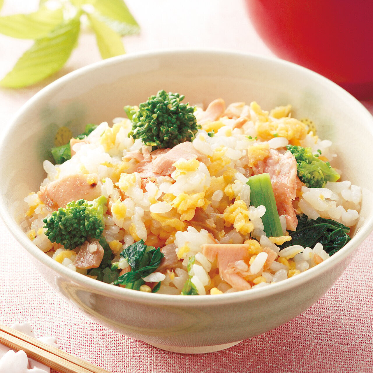 菜の花と鮭の春色ごはん