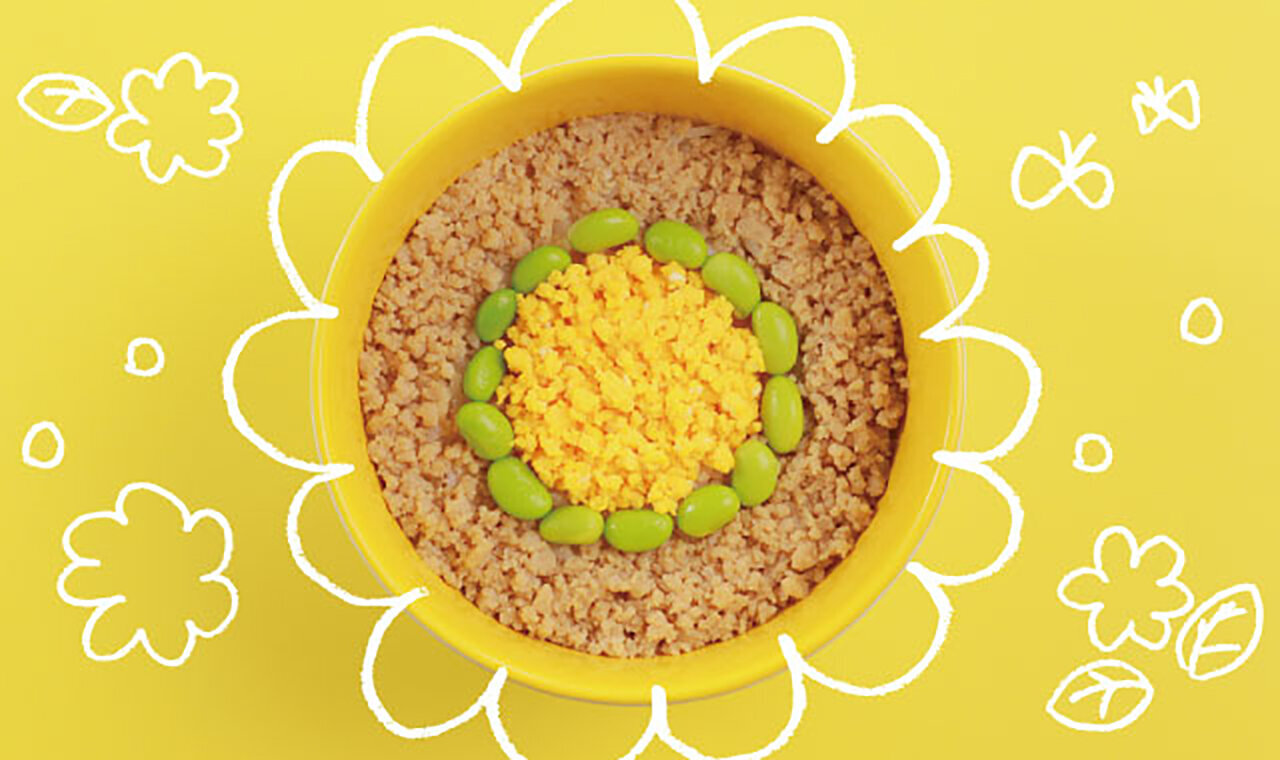 レンジでパパッと！3色丼