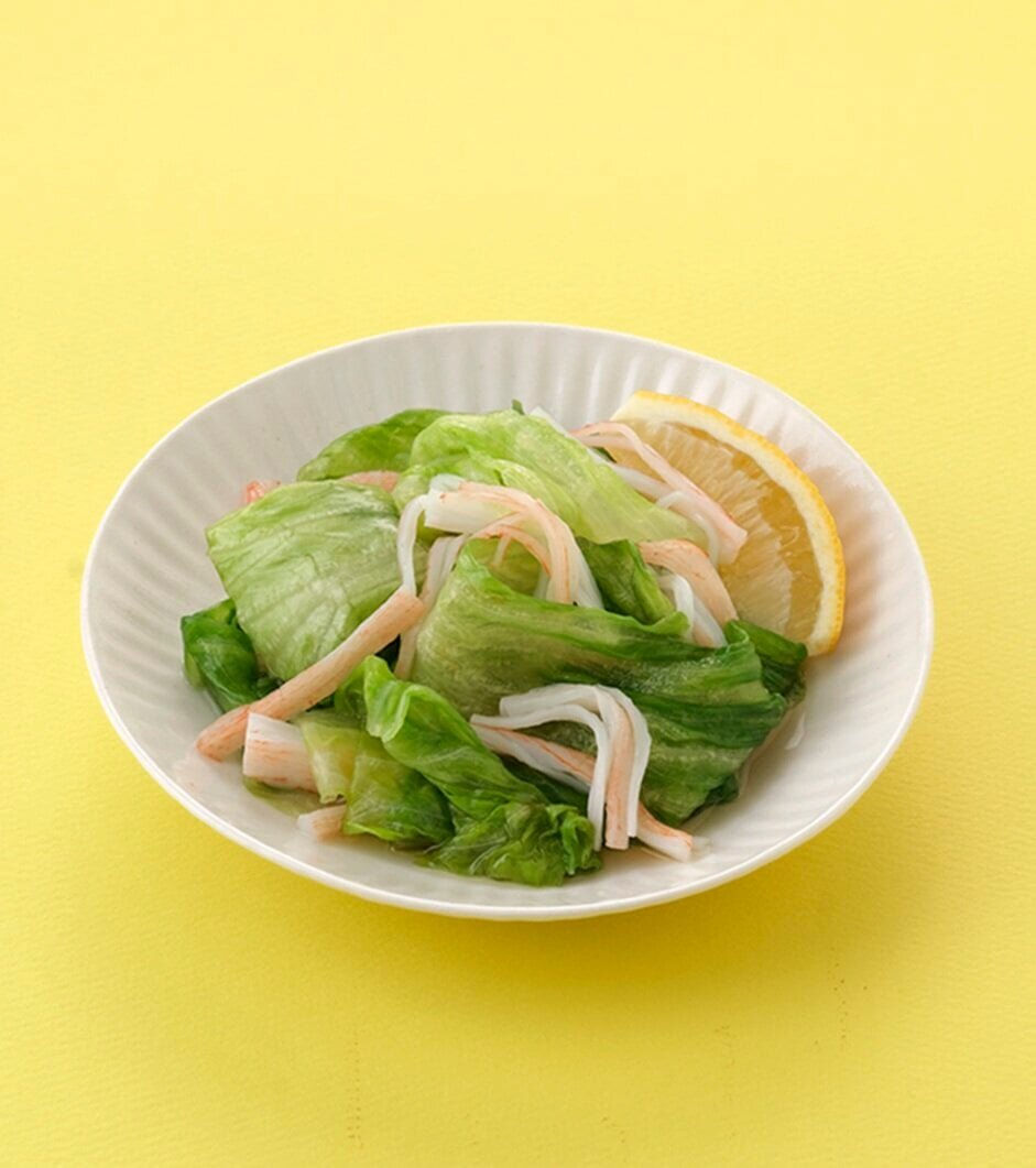 レタスとかにかまのおひたし