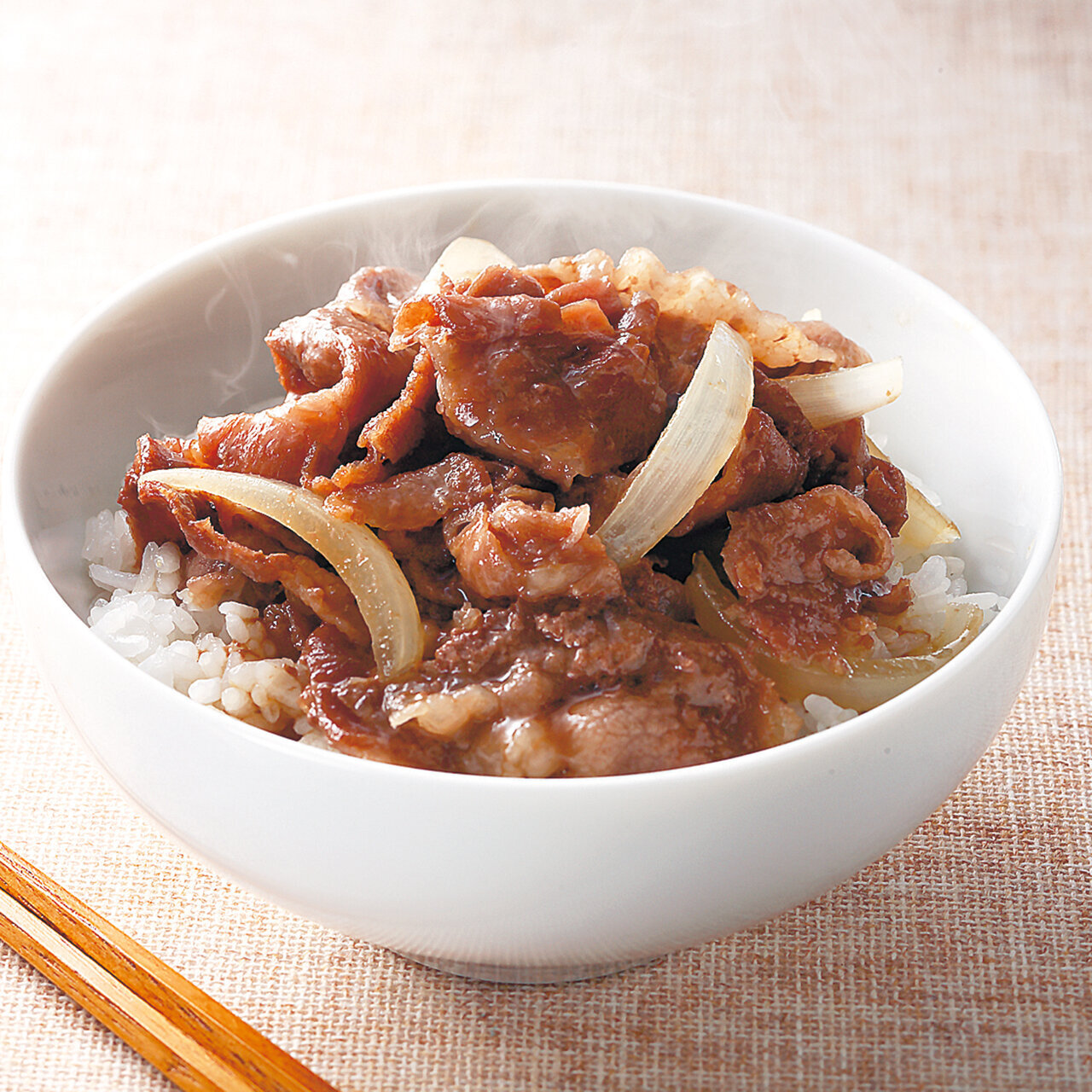 レンジで牛丼