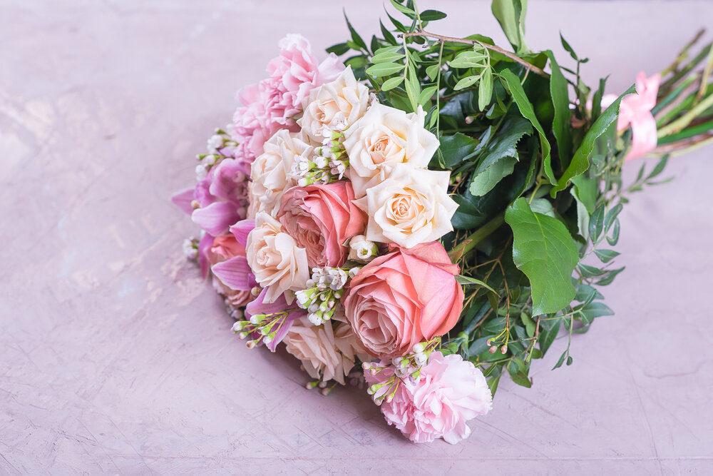 ピンクローズの花束