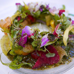62種類の野菜や花による色鮮やかなお料理でテンションあがります☆「ラ・パール・デュー」