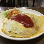 京都のヘヴィ級グルメ★メガ盛りオム★☆「オムライスひとみ」【等持院 】