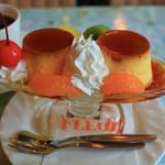 SNSで話題☆純喫茶フルール♪のダブルプリン【長岡京カフェ】