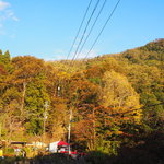 叡山電車 八瀬比叡山口駅前で紅葉狩り