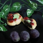 【期間限定和菓子】新商品続々♪フルーツを象った新商品洋風まんじゅう「摘み菓ぶどう」「爽々」【鼓月】