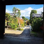 【京都ぶらり】秋の装い『額縁門』は比叡山を借景に☆寺町通の金木犀香るお寺「天寧寺」