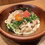 【名店の創作うどん】『明太子の和風カルボナーラ』の作り方！下鴨神社近く「うどんや ぼの」